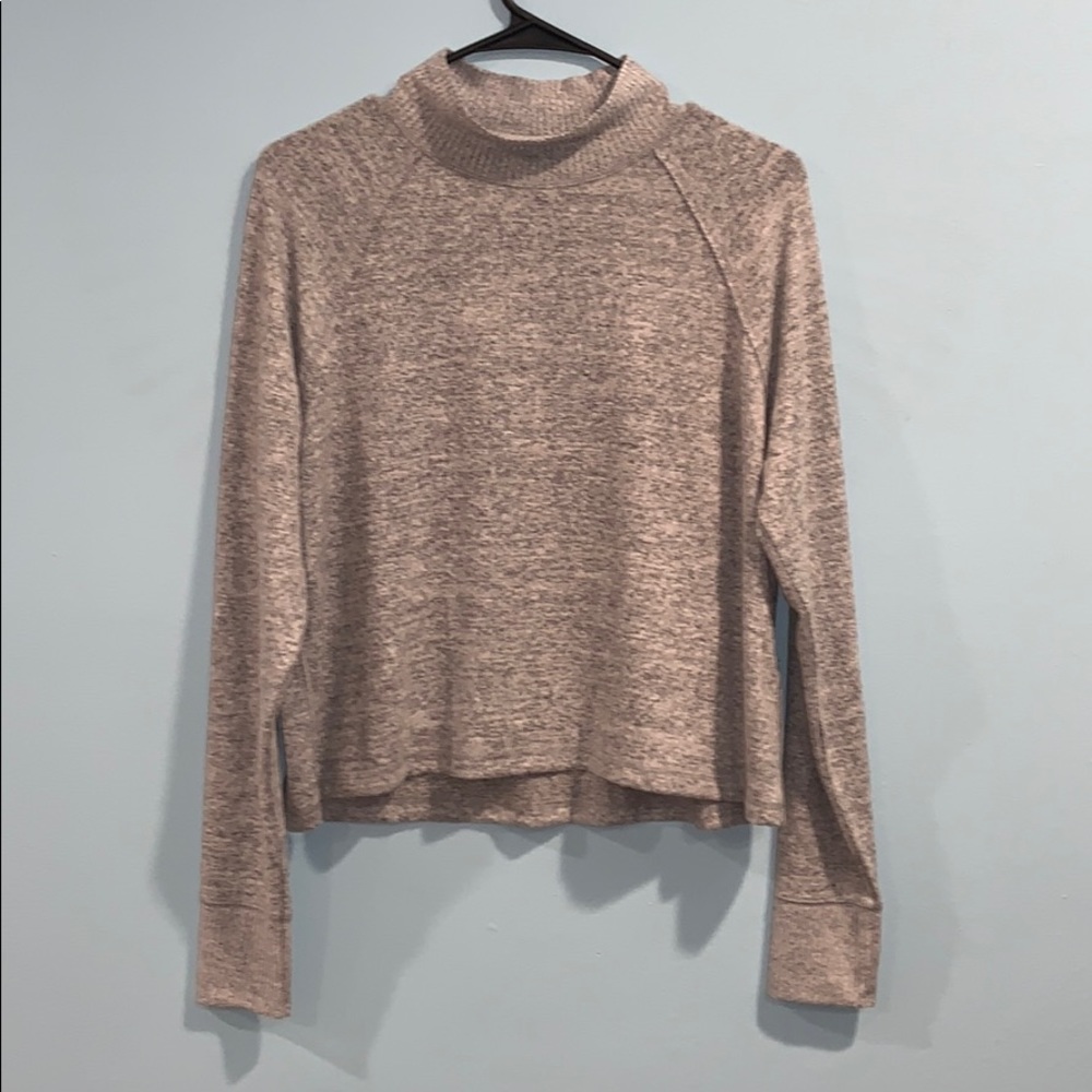 Abercrombie turtleneck crop turtleneck grey XS